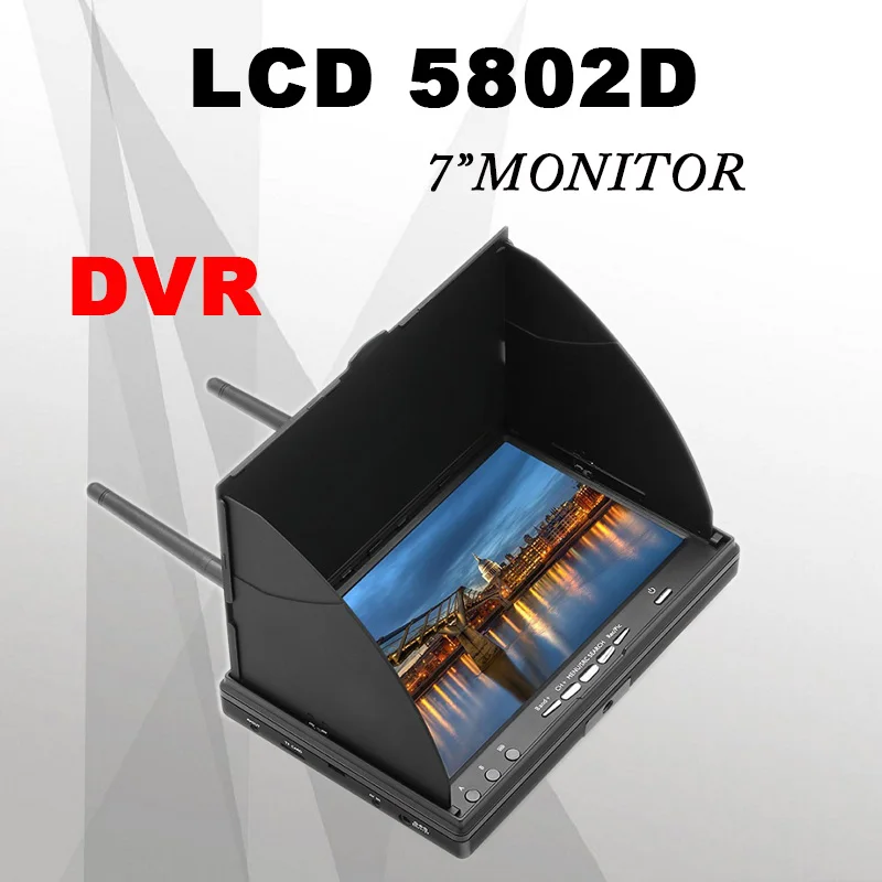 Новое поступление LCD5802D 5802 FPV монитор 5 8G 40CH 7 дюймовый экран 800*480 со встроенной