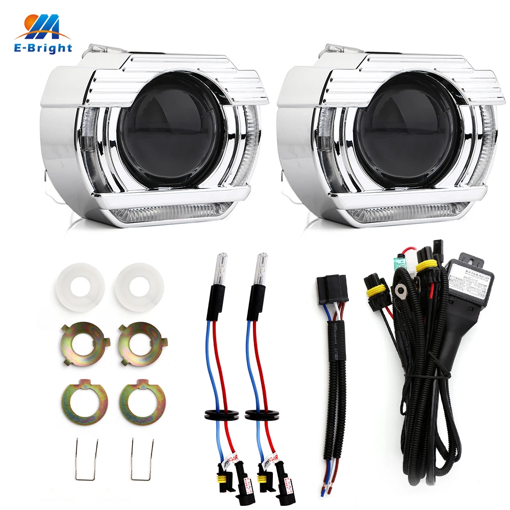 YM E Bright 1 комплект 3 дюйма 6000K HID биксеноновые фары проекционный объектив 12 В DC 35 Вт +