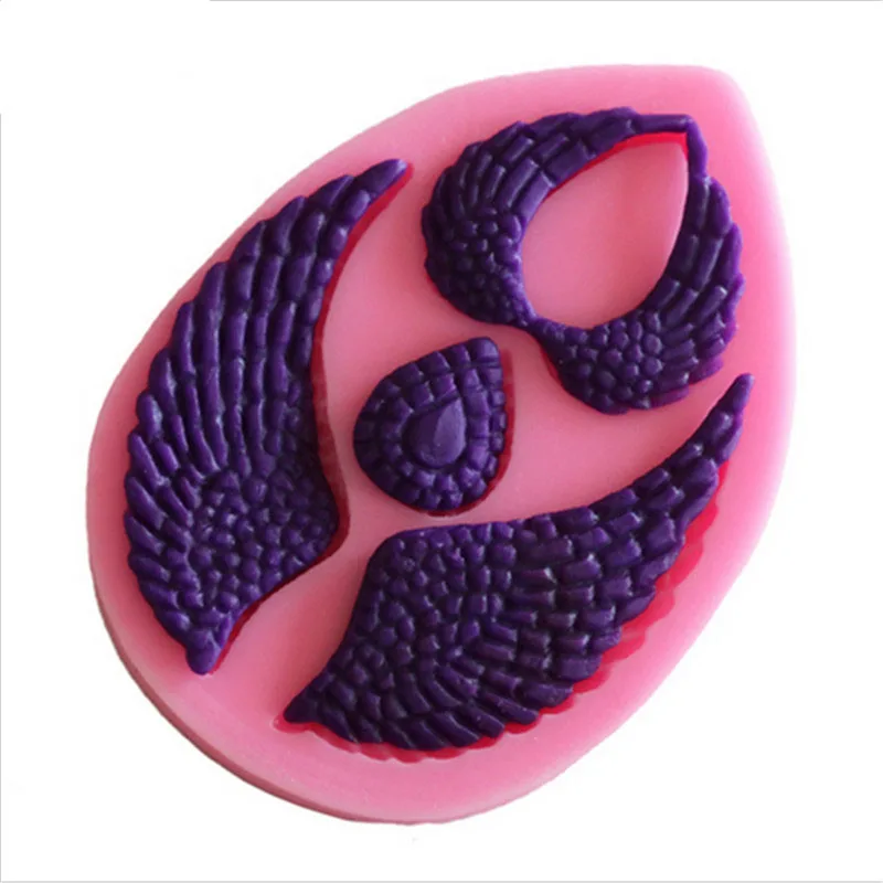 Новые 2017 крылья Силиконовые формы торта помадка плесень Мыло кекс Кухня Интимные