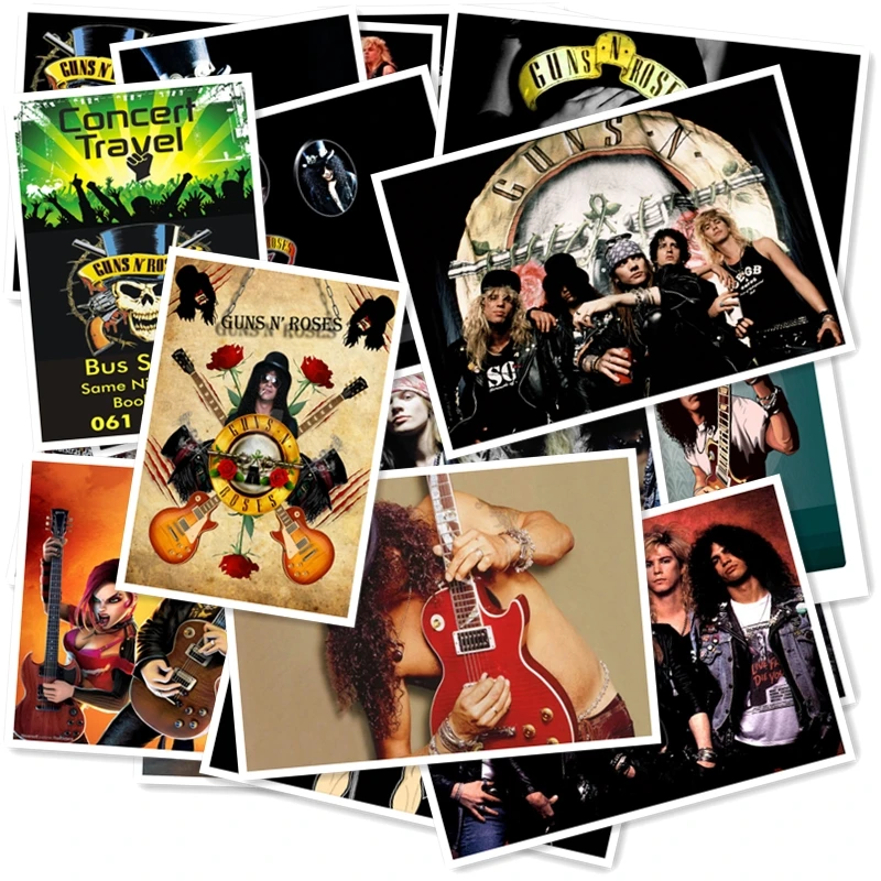 B1-12# guns N' Roses Классическая серия стикеров 20/шт ПВХ стикер Дорожный чемодан велосипед Телефон раздвижные пластины Граффити стиль