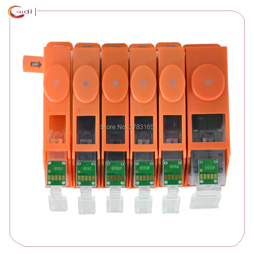 5PCS Compatible PGI-650 CLI-651 Ink Cartridge For Canon Printer Pixma Cartridges MG6460 MG7160 MX926 MX726 Ip7260 MG5460 Inkjet - купить по