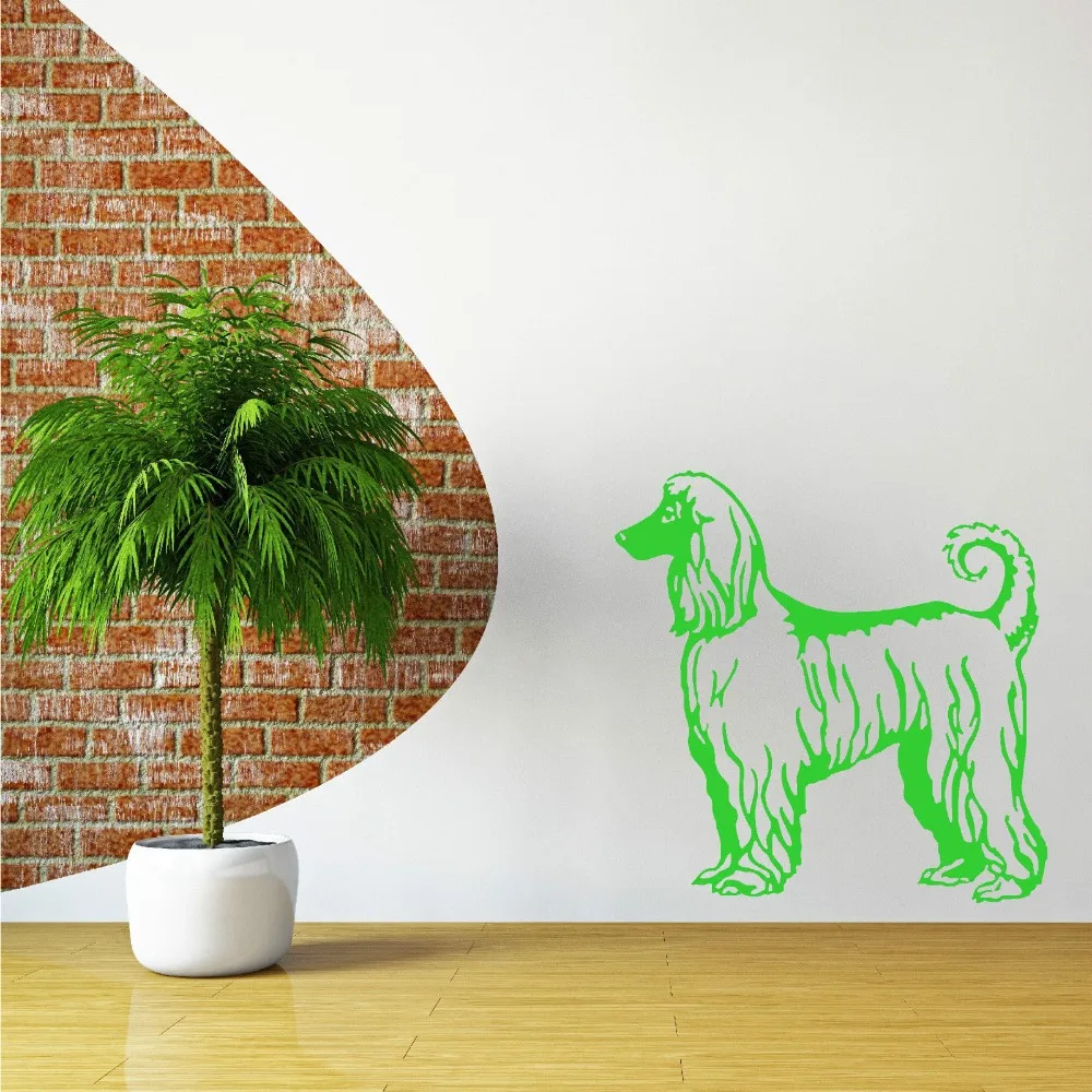 Afghan hound dog series free shipping vinyl wall stickers mural art of home decor living room decals animal F-159 | Дом и сад