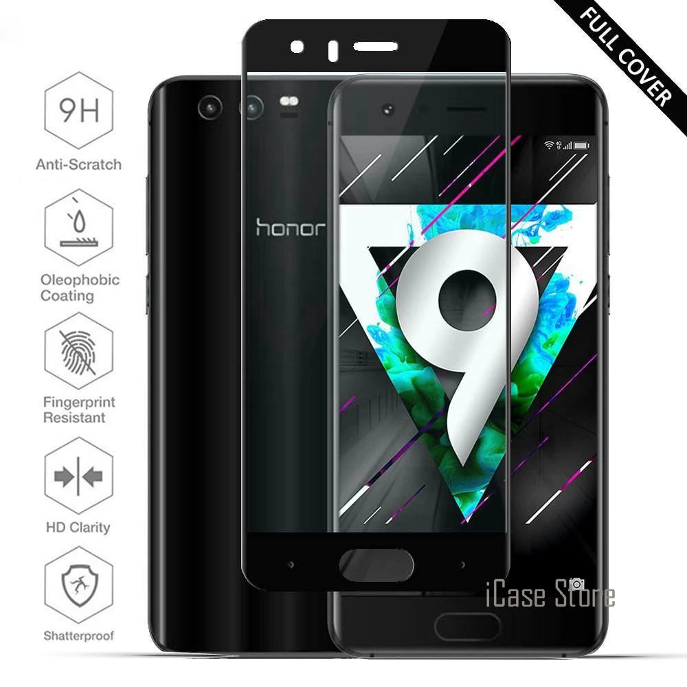 Полный Экран с уровнем твердости 9H закаленное Стекло Крышка для huawei Honor 9 5 15 дюйма