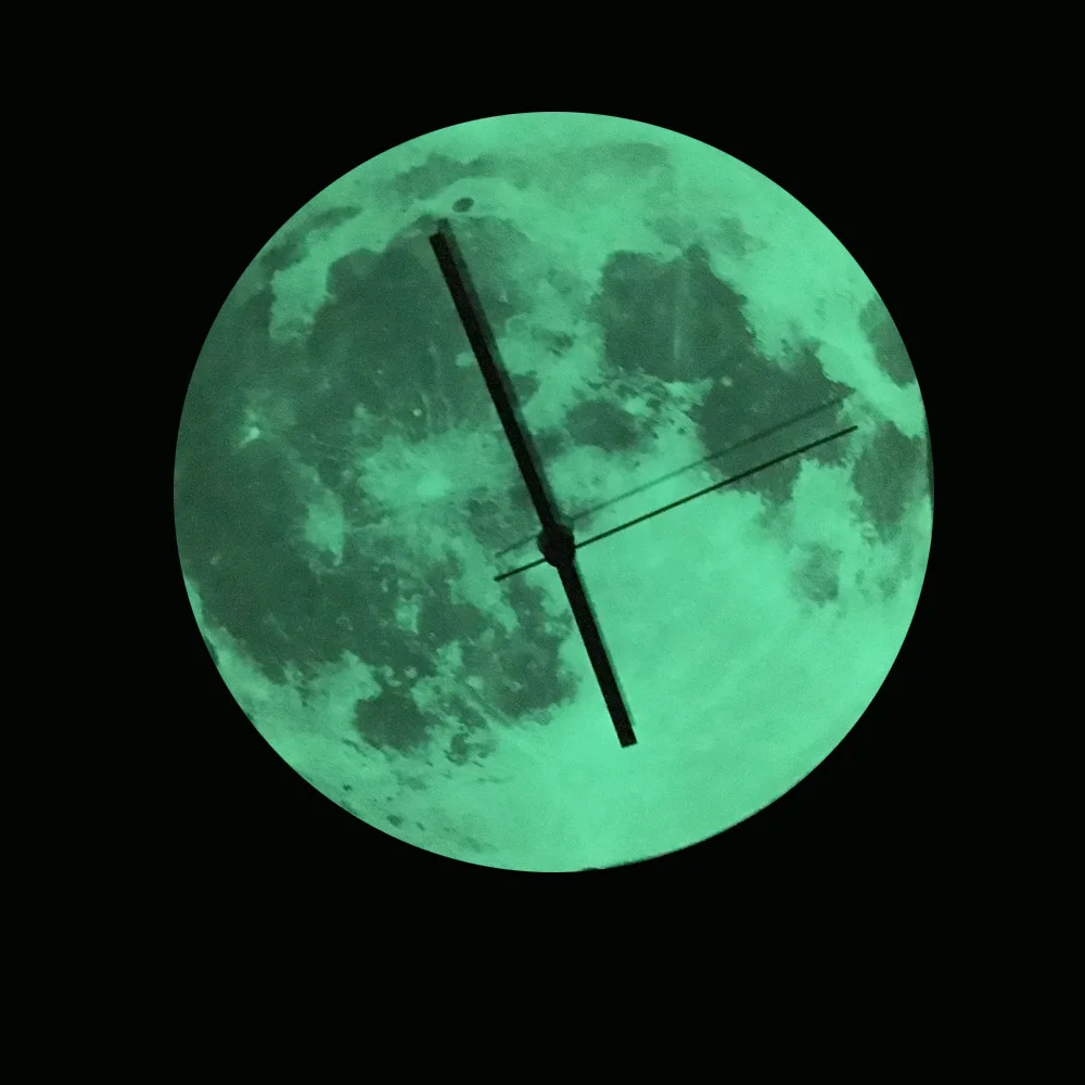 12 inch Grow Moon Wall Clock 30CM Luminous Shape Round Home bedroom office Clcok | Дом и сад