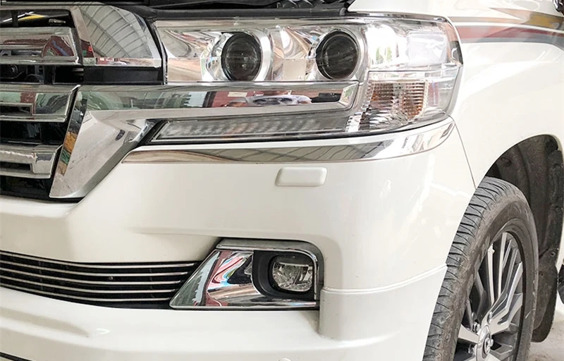 Для TOYTA LAND CRUISER LC200 2016 2018 фары для бровей Веки аксессуары передняя фара брови