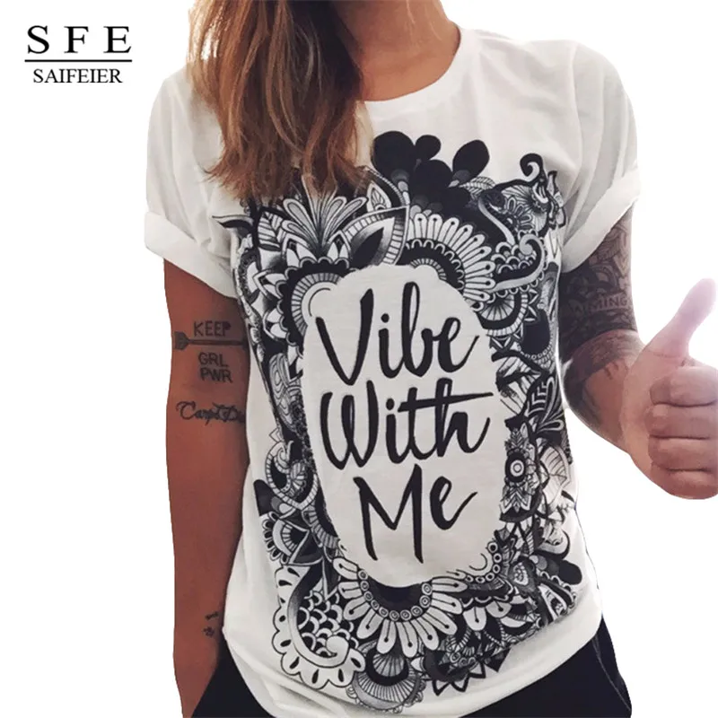 Lafayette Print T-Shirt Short Sleeve Letter Printed Women T shirt White Combed Cotton Fashion Woman Tee Women's 2129 | Женская