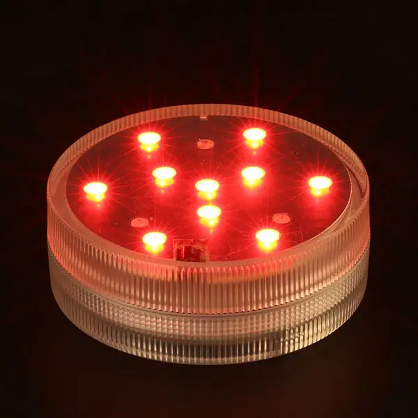 3AAA Battery Operated 2.8inch 10Multicolors RGB LED Submersible Waterproof Mini Light Base For Wedding Party Events W/Remote | Лампы и