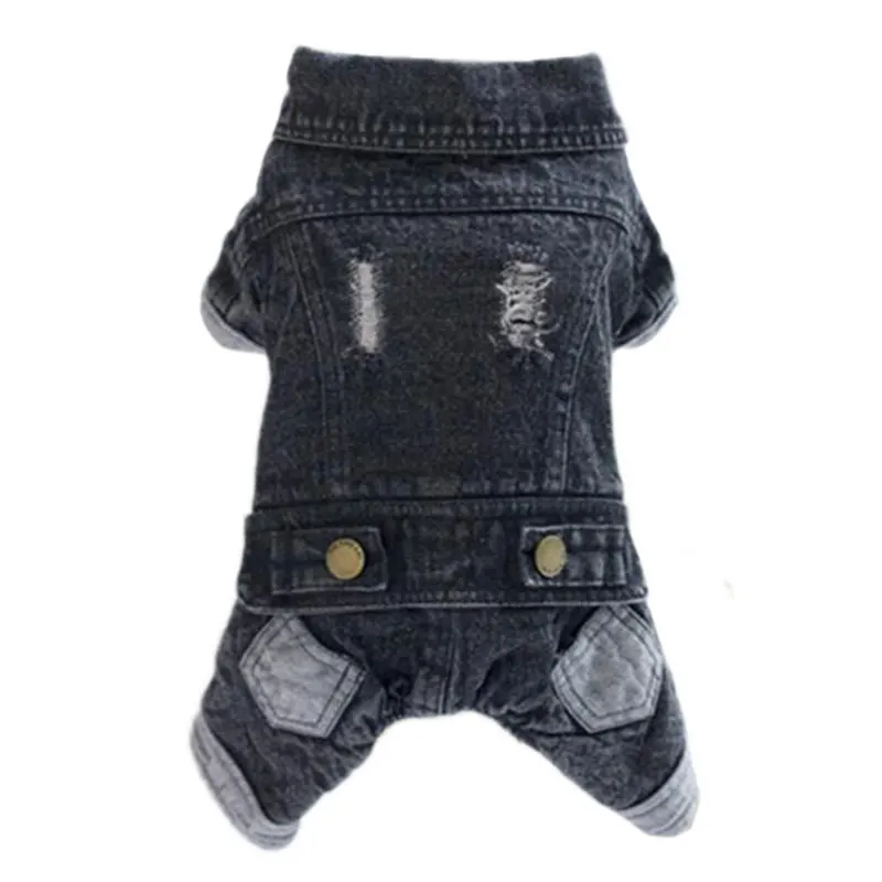 Black DOGGYZSTYLE джинсовые комбинезоны для домашних животных собак, щенков, джинсовые комбинезоны, куртка, одежда для больших собак, толстовки XXL - Цвет: Black