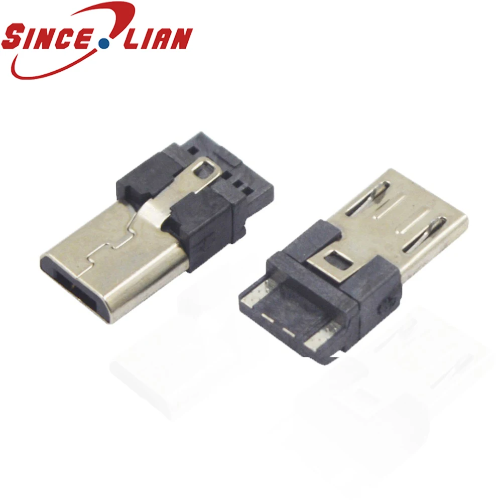 SINCELIAN 100 шт./лот Micro USB 5pin штекер V8 соединитель сварочного типа для зарядки задним