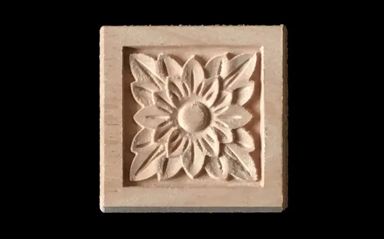 Новинка 2 шт. Цветочная резьба по дереву натуральная древесина аппликации для