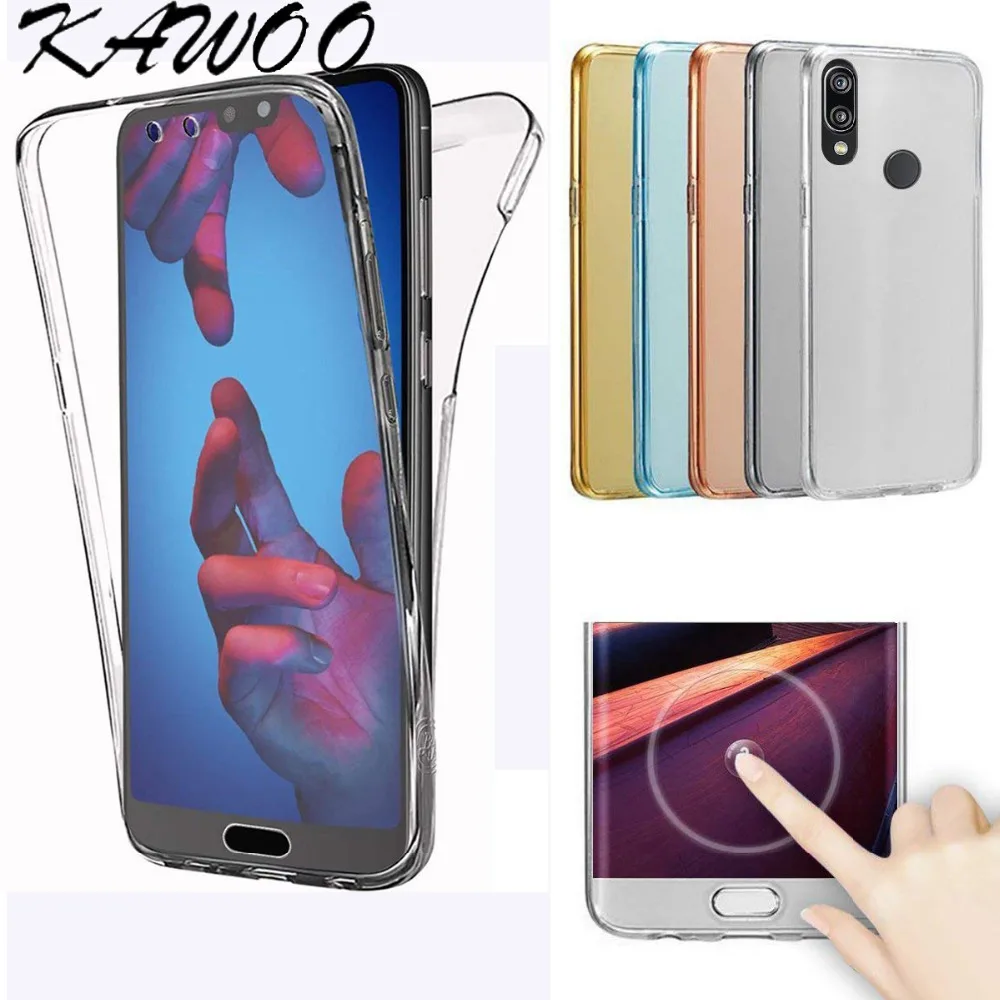 P20 Lite 360 градусов защитный прозрачный силиконовый чехол для Huawei Передняя и задняя
