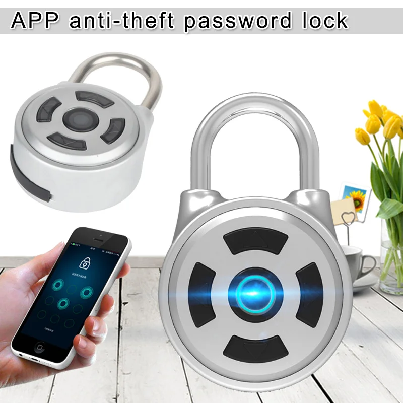 

Etmakit Smart Bluetooth Keyless Lock Waterproof APP Button Anti-Theft Password Door Luggage Padlock NK-Shopping