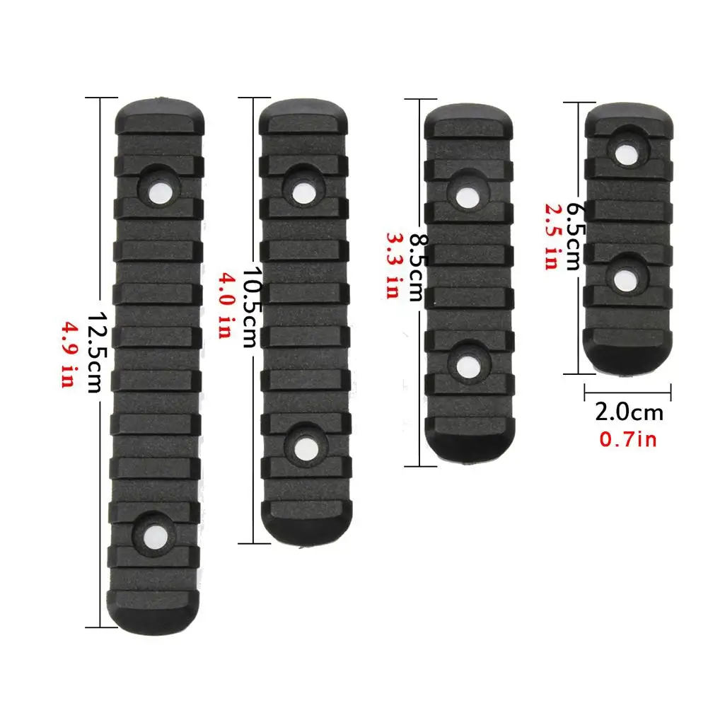 4 шт. полимерная направляющая набор секций нейлона M-Lok Rail Bar Weaver for Handguard | Спорт и
