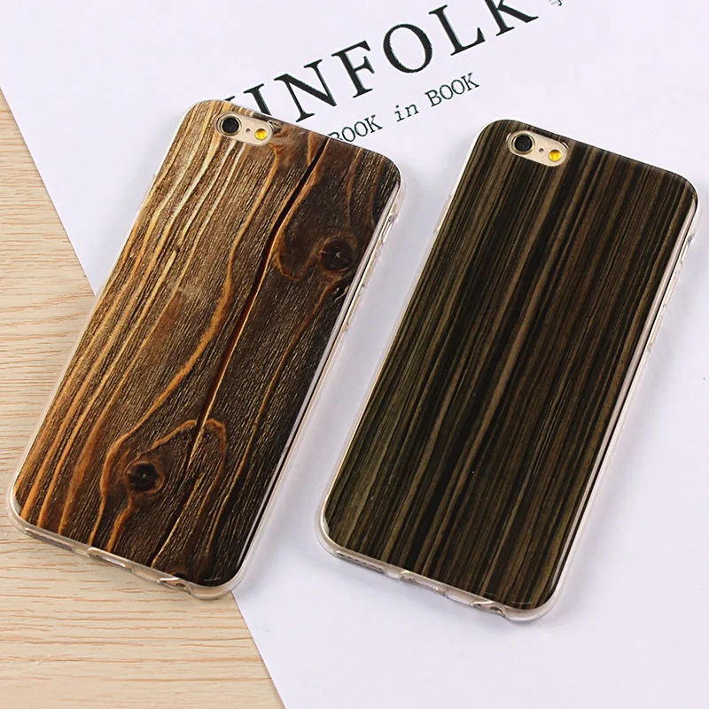 Vertical Wooden Pattern Phone Case For iphone 6 6s Cases 4.7 Inch TPU Soft Back Cover 6Plus Plus Fundas |
