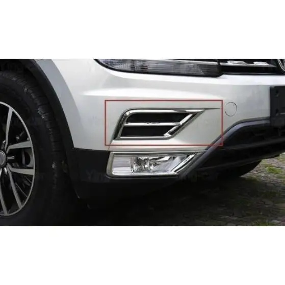 2Pcs ABS Chrome Front Fog Light Lamp Frame Cover Trim For Tiguan 2017-2018 | Автомобили и мотоциклы