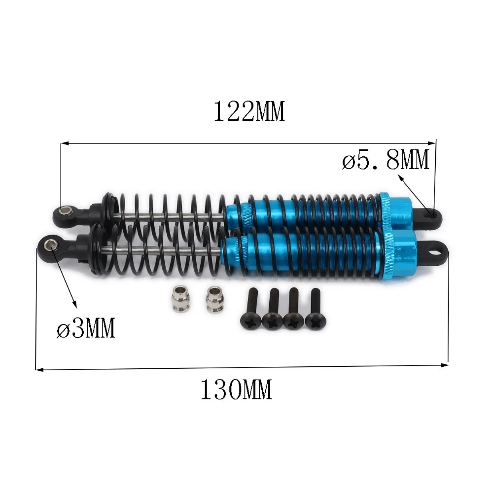HSP HPI Oil Adjustable 130mm Alloy Aluminum Shock Absorber Damper For Rc Car 1/10 Crawler Truck Upgraded Hop-Up Parts | Игрушки и хобби