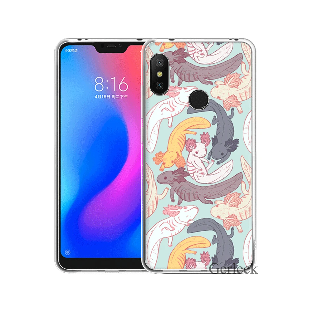 Чехол для телефона с милыми животными Axolotl Xiaomi Mi 5 5S 6 8 SE A1 A2 5X 6X Lite Mix 2S F1