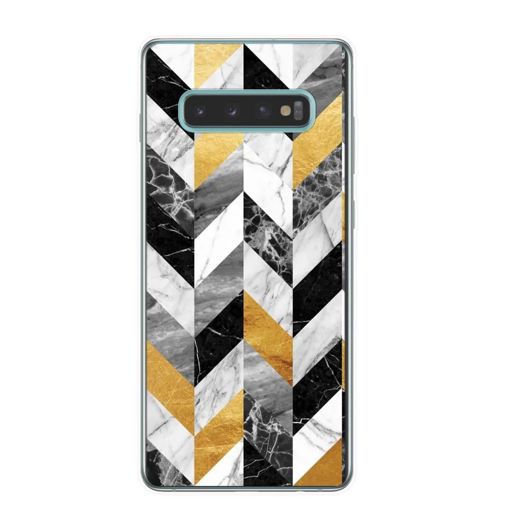 TPU Модные цветы чехол для samsung Galaxy S5 S6 S7 S8 S9 плюс S7Edge S6Edeg S10 плюс S10E S10+ M10 M20 силиконовый Мрамор чехол для телефона - Цвет: TPU