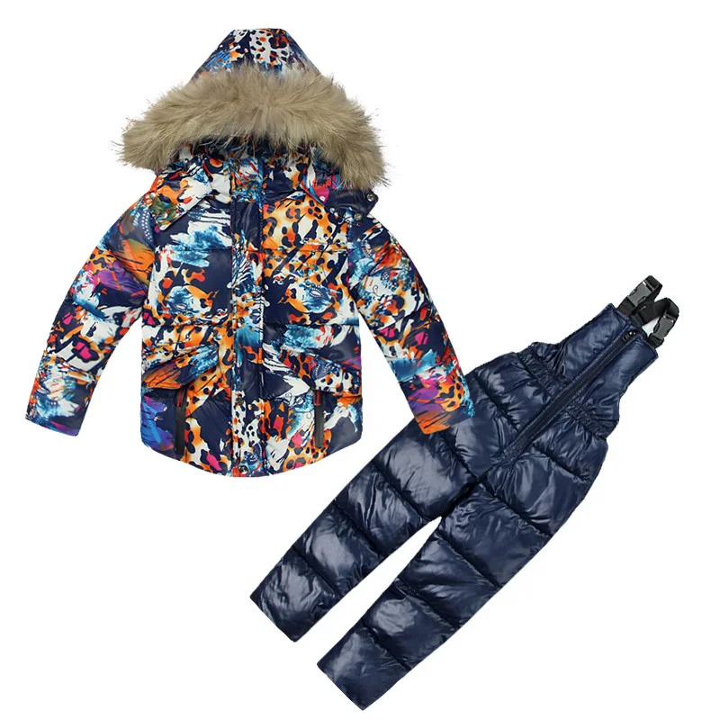 Детские зимние куртки для мальчиков теплое пальто штаны зимний комбинезон