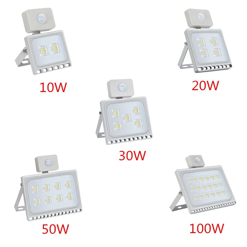 

Ultrathin Sensor LED Flood Light 10W 20W 30W 50W 100W IP65 110V/220V LED Spotlight Outdoor Street Light Floodlight