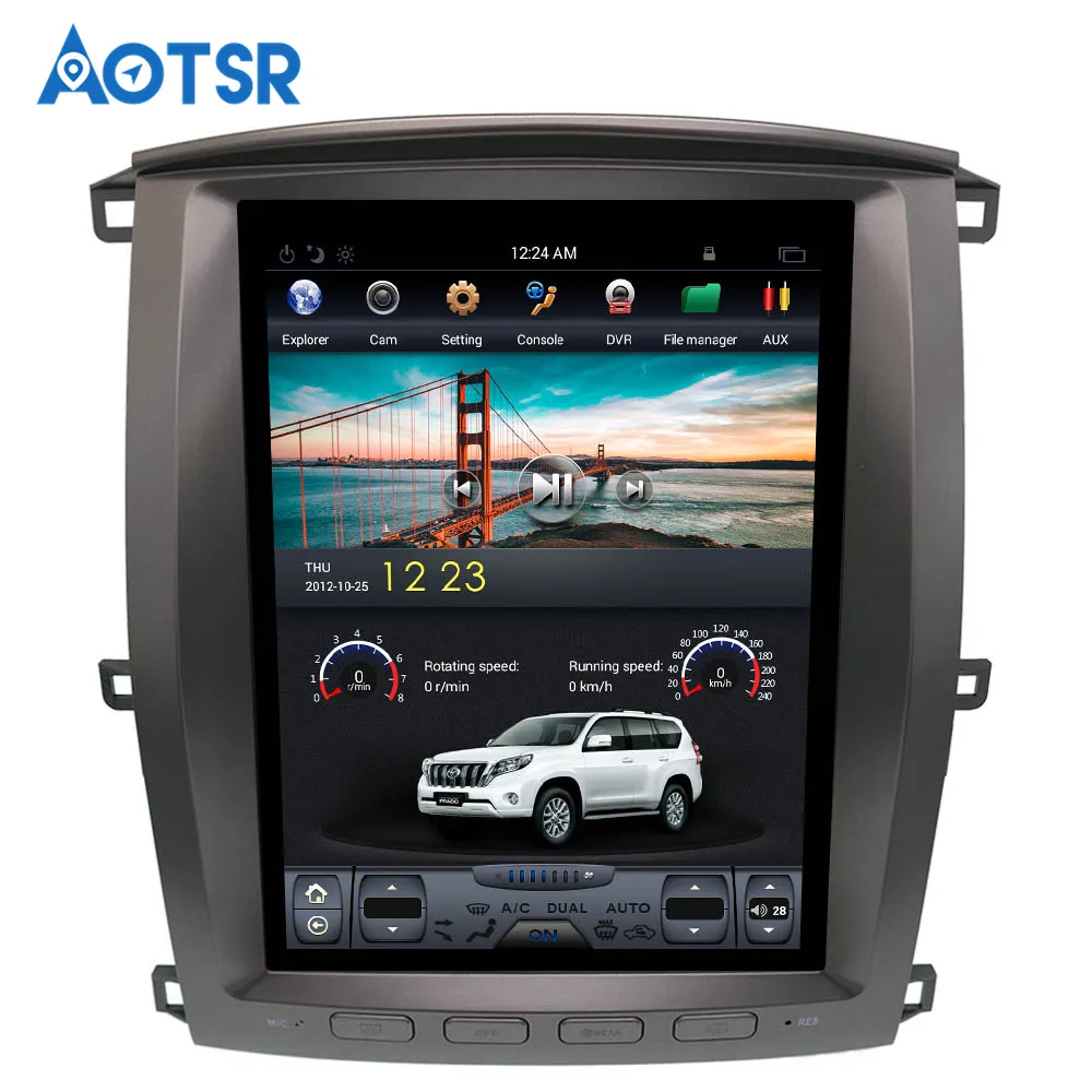 

Android 7.1 Car Radio For TOYOTA LAND CRUISER LC100 2003-2007 headunit multimedia stereo tape recorder 4K Tesla style