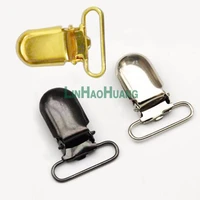 30pcslot 25mm 1inch metal suspender clip holder for trousers belt pacifier cilps silverblack nicklegold free shipping