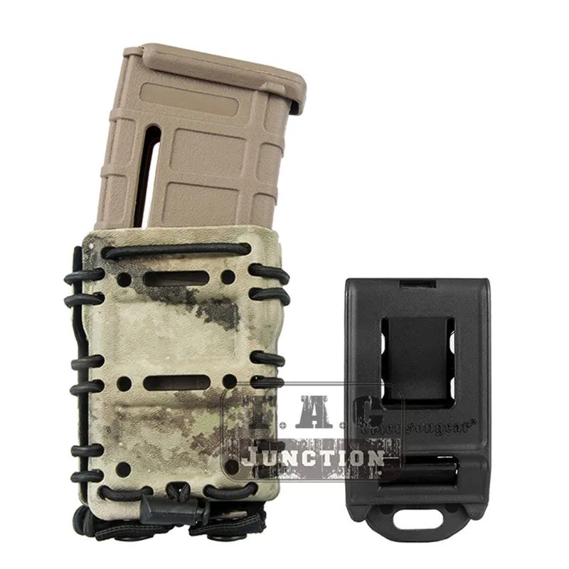 A-Tacs Emerson тактический Молл и зажим для ремня M4 M16/AR15 556 5,56. 223 Mag Чехол Emersongear подсумок для магазинов держатель - Цвет: A-Tacs