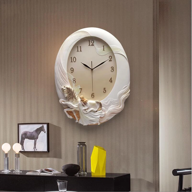 Современные рельефные настенные часы из смолы украшение для дома гостиной