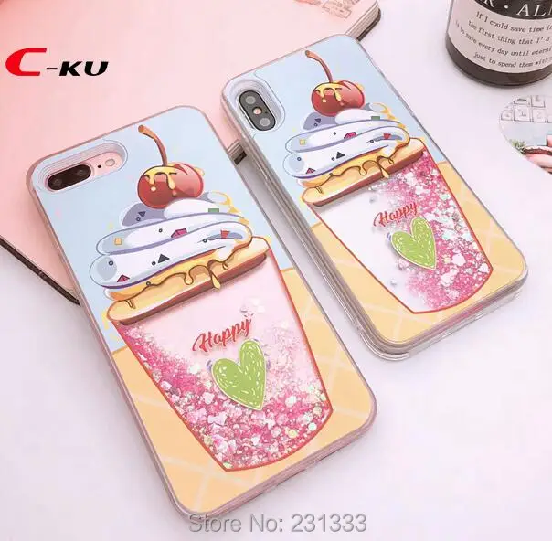 Жесткий чехол C ku из ТПУ с жидким зыбучим песком для Iphone XS X 8 7 PLUS 6 S высокий каблук