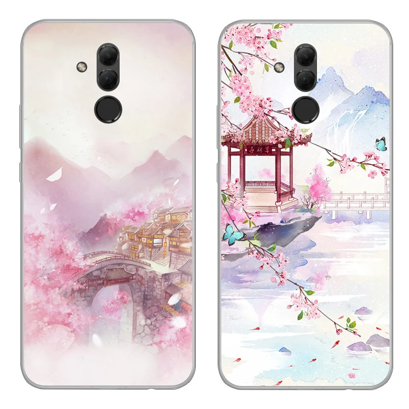 6 3 "роскошные мягкие чехлы для телефонов Huawei Mate 20 Lite чехол в китайском стиле Mate20