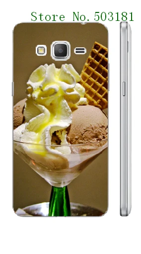 Vcustom 2016 Новинка Красочные Блестящий Мороженое Белый Жесткий чехлы для Samsung Galaxy Grand