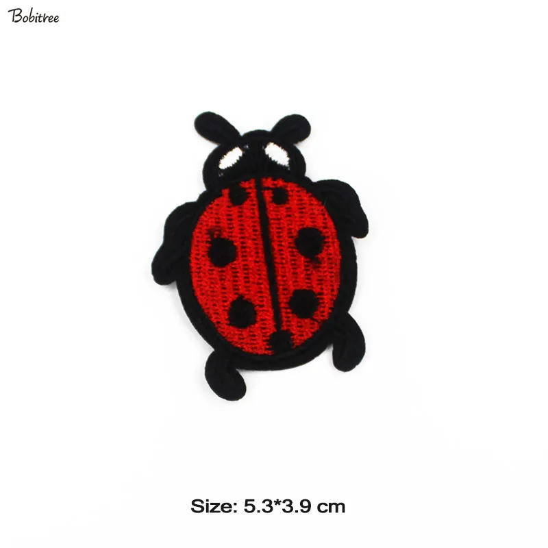 Insect Embroidery Bee Beetle Iron on Patches For Clothing Sewing Badges Appliques Stickers for Jacket Bags Accessories - Color: 1 pcs