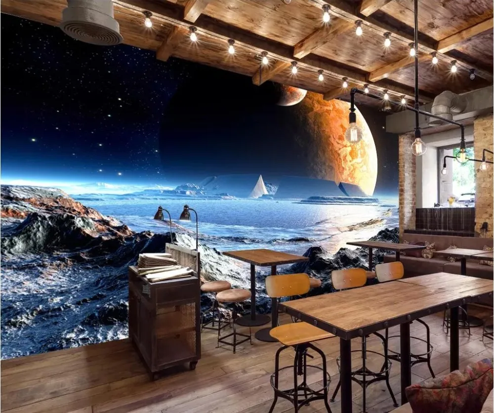 Beibehang пользовательские фотообои 3D Фэнтези Вселенная Галактика Звездное небо фреска фон стены papel де parede