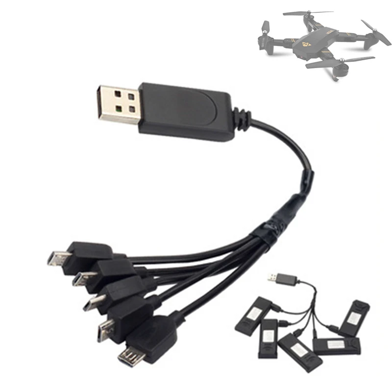 5 In one Charger For Visuo Xs809 Xs809w Xs809hw Multi-charging Cable Rc Drone Spare Parts Helicopter Accssory Dron Kits | Игрушки и