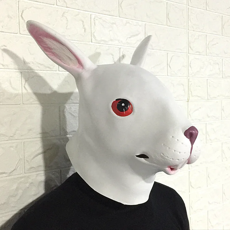 Creepy Rabit маска латексное животное костюм Prop игрушки для вечеринки Хэллоуина