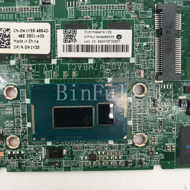 Высокое качество для Chromebook 11 3120 материнская плата ноутбука CN 0W1Y35 W1Y35 HM67 SR1DU 2955 4 ГБ