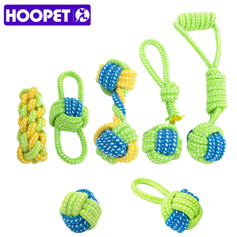 HOOPET собака игрушка жует хлопок узел веревки мяч шлифовальные зубы odontoprisis Pet