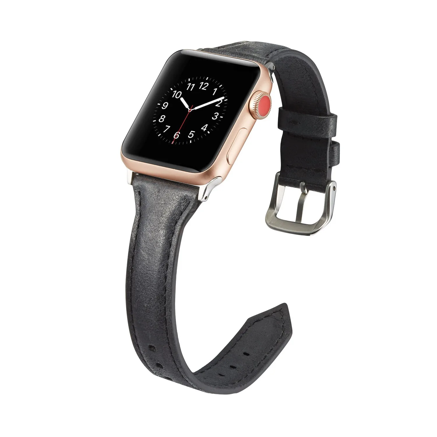Ремешок из натуральной кожи для Apple Watch Band 44 мм 40 iWatch 4/3/2/1 correa 42 38 браслет Ремешки