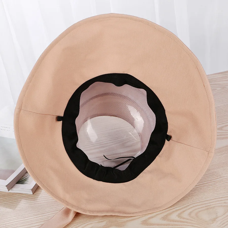 Летняя шляпа с клапаном для женщин UPF 50 + хлопковая Солнцезащитная большой бант