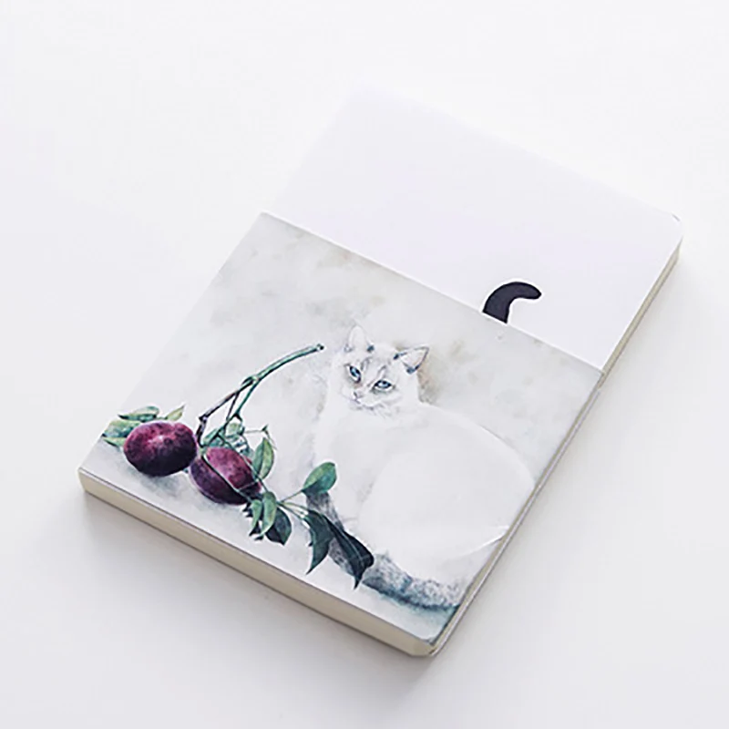 fruit Милый блокнот с кошкой, бумага для эскизов, офисные школьные принадлежности, подарок, пустой винтажный блокнот, дневник, рисование, живопись, 80 листов - Цвет: fruit