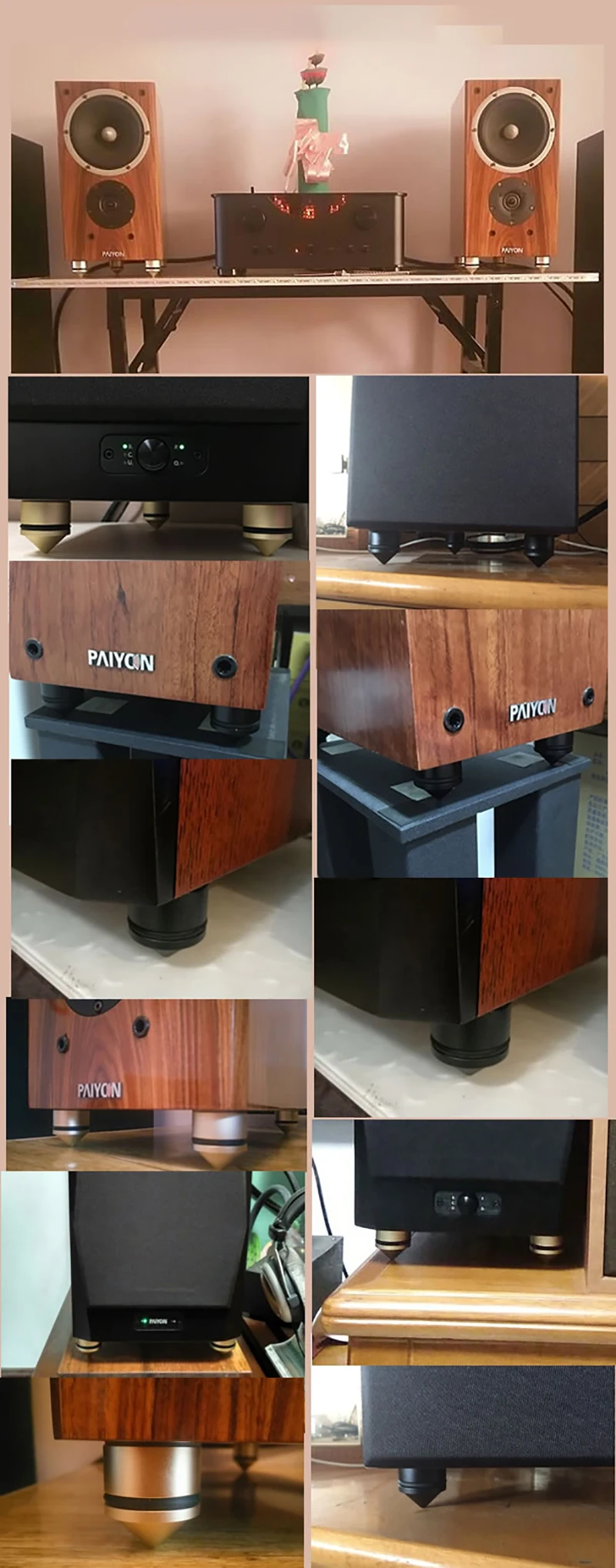 1 шт. золота HiFi изоляции усилитель Динамик шипы сабвуфер шипы изоляции проигрыватели Pad стоять ноги шипы Pad База ноги колодки