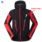 Мужская водонепроницаемая куртка с логотипом на заказ, теплая флисовая Лыжная одежда для альпинизма, походов, рыбалки, охоты