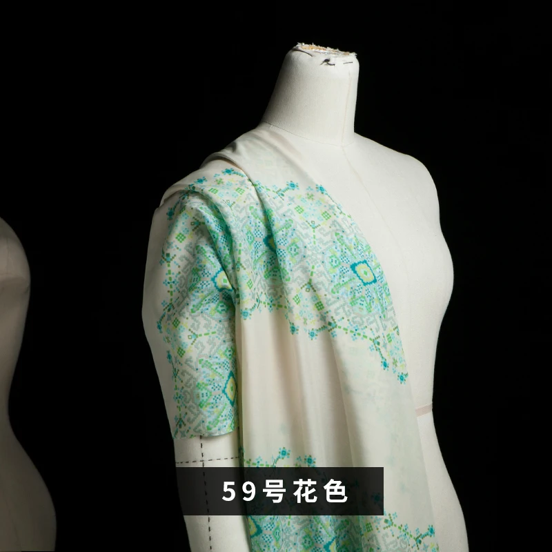 No.59 Pattern Листья с принтом/Цветочные/Животные/Пейсли/горошек/леопардовая смесь из шелка хлопчатобумажная ткань, шитье для платья, юбки, рубашки, ремесла по двору - Цвет: No.59 Pattern