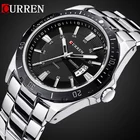 CURREN Мужские спортивные часы, повседневные кварцевые наручные часы из нержавеющей стали с датой, 2016