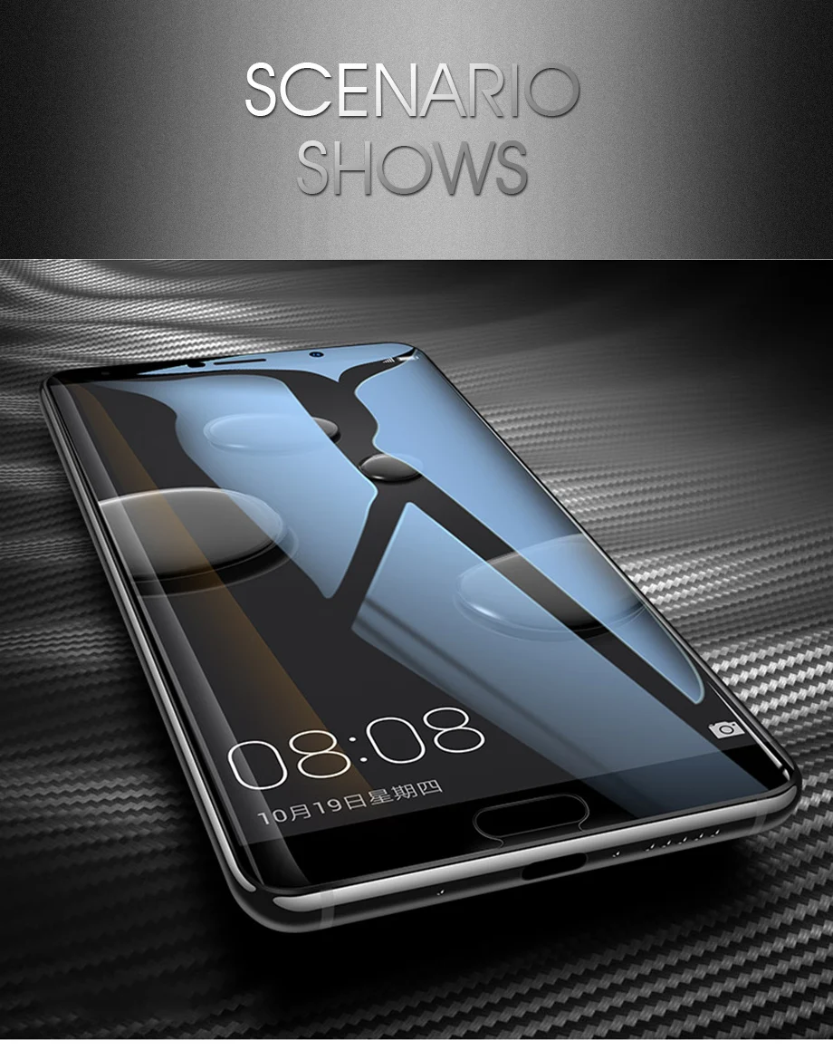 AZV 4D закаленное стекло для huawei P9 P10 Plus P10 P9 Lite Защита экрана для huawei mate 8 9 10 10 PRO 10 Lite защитная пленка