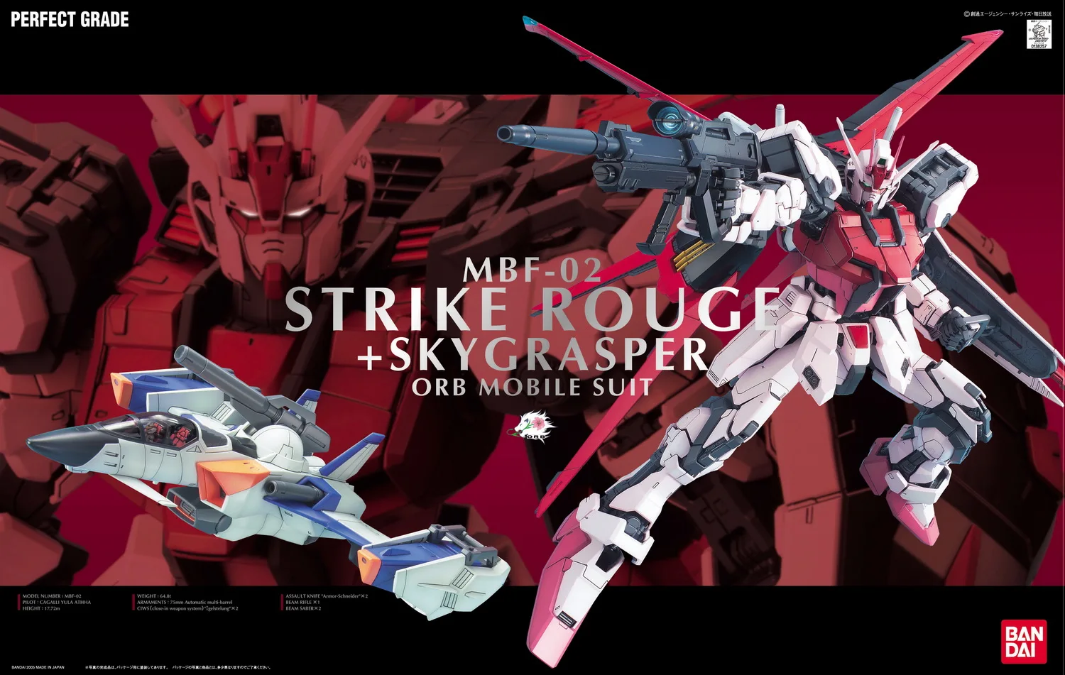 Gundam 1/60 идеальный класс STRIKE ROUGE + SKYGRASPER мобильный костюм сборные модели комплекты