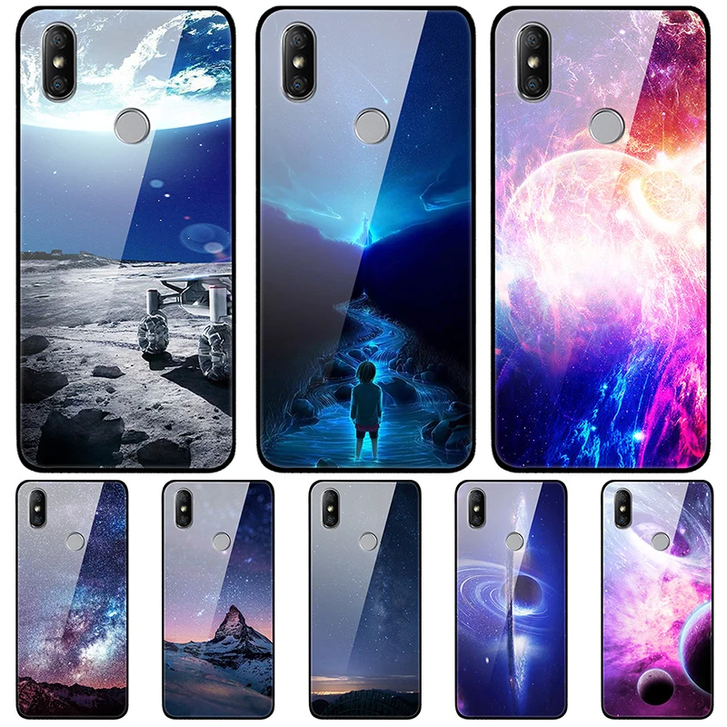 Чехол для Xiaomi mi A2 lite задняя крышка из закаленного стекла чехол A2lite miA2 телефона