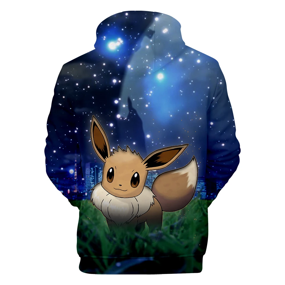 3-20 Years Hoodies Pokemon Umbreon Pikachu 3D Printed Hoodie Boys Girls Harajuku Sweatshirt Streetwear Jacket Coat Kids Clothes