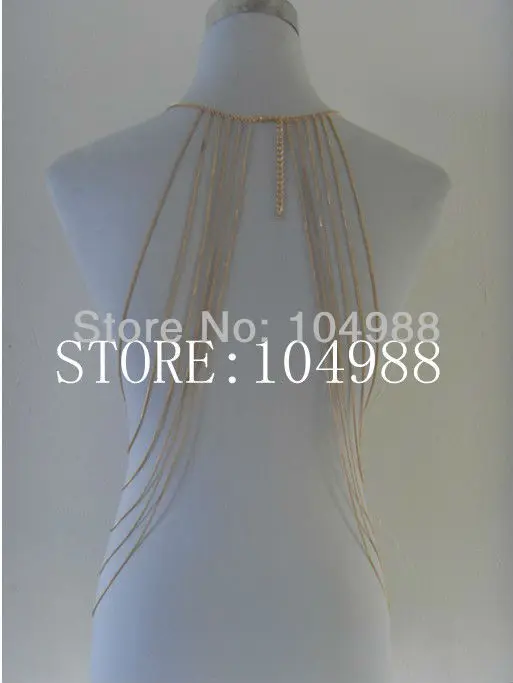 2013 Hot Sale Europe&amp USA Fashion Gold/Silver metal full Chains jewelry multilayer Tassel chain long necklace Free Shipping | Украшения