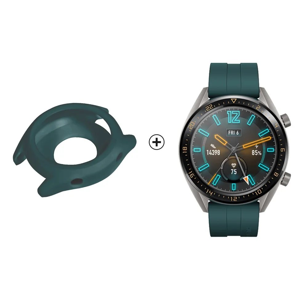 Package 3 2в1 силиконовый ремешок для часов+ ТПУ чехол для huawei Watch GT Active ремешок для huawei GT Смарт часы Сменные аксессуары - Цвет: Package 3